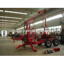 Wood Trailer ZM8006 with Crane